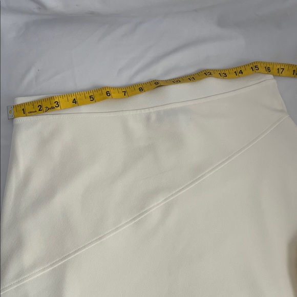 DKNY Cream Asymmetrical Midi Skirt - Picture 4 of 11